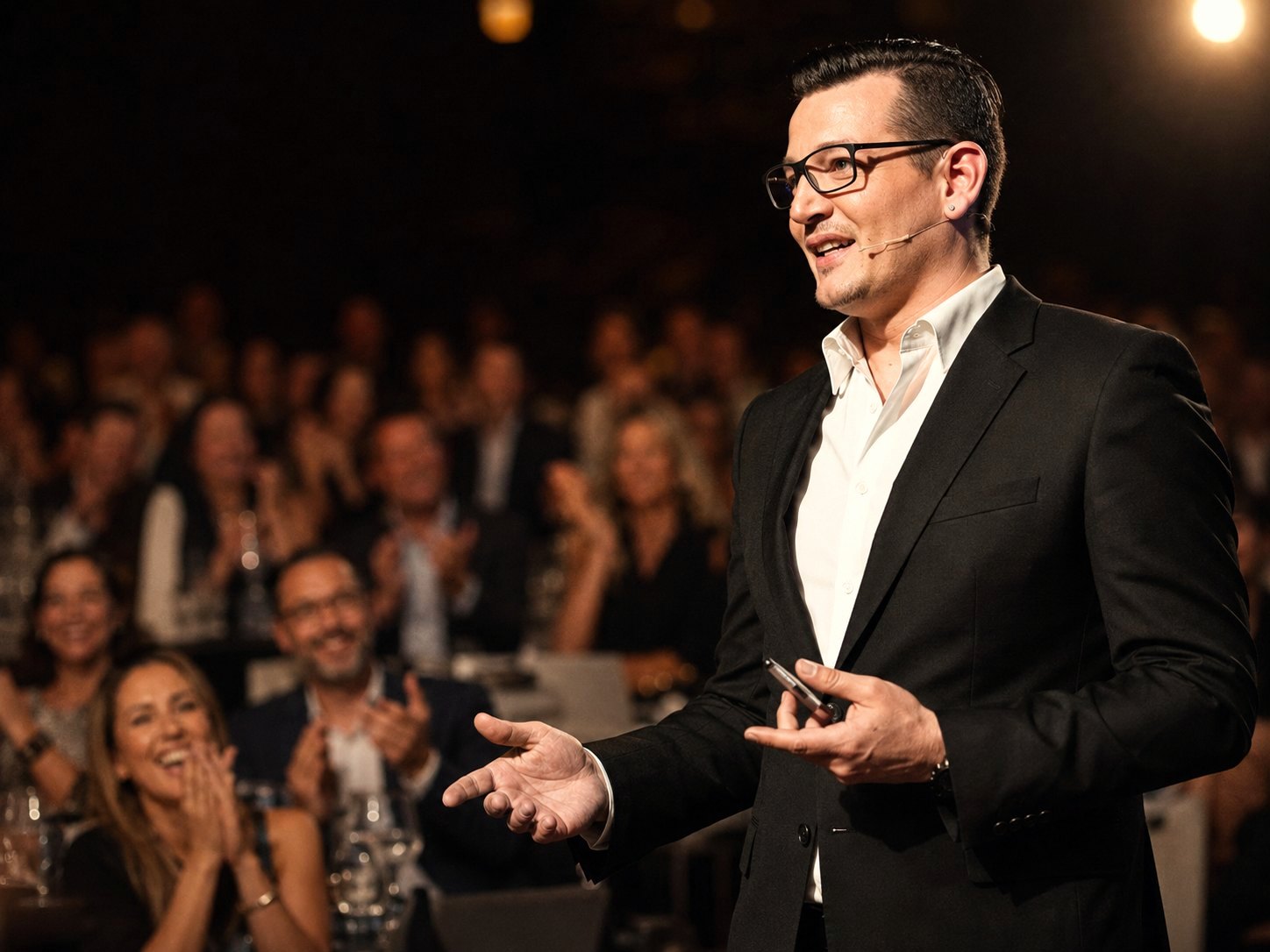 Alexander Kölle live on stage before a delighted audience